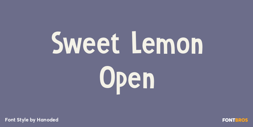 Sweet Lemon Open Font Poster #1