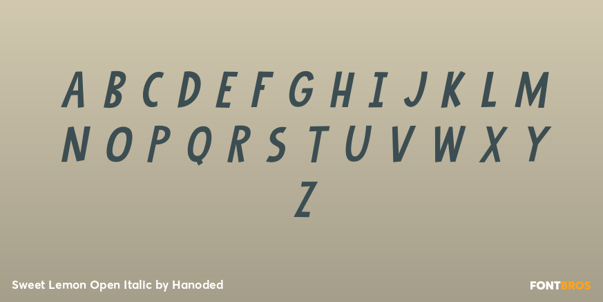 Sweet Lemon Open Italic Font Poster #2