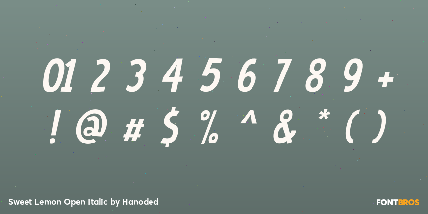 Sweet Lemon Open Italic Font Poster #4