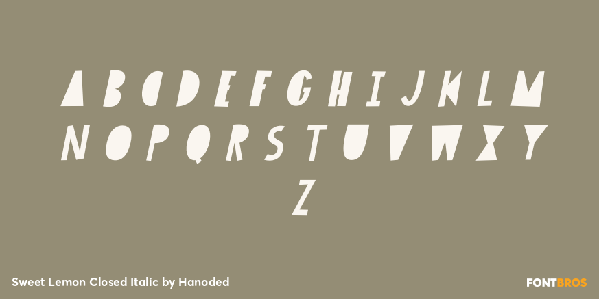 Sweet Lemon Closed Italic Font Poster #2