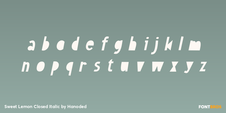 Sweet Lemon Closed Italic Font Poster #3