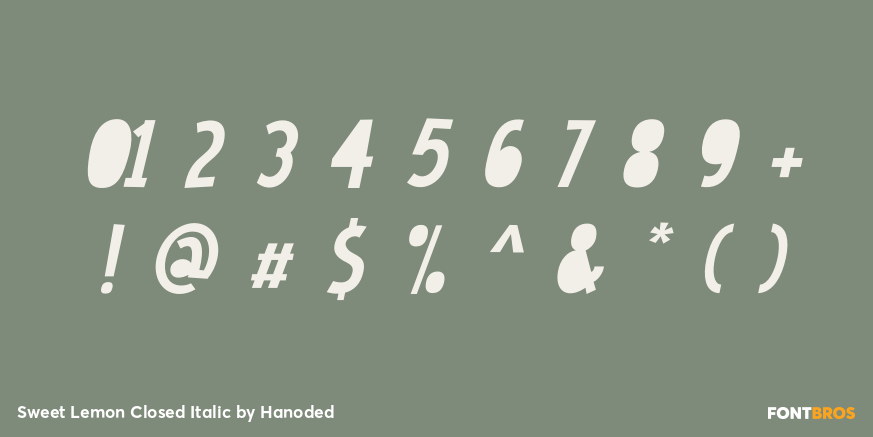 Sweet Lemon Closed Italic Font Poster #4