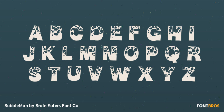 BubbleMan Font Poster #2