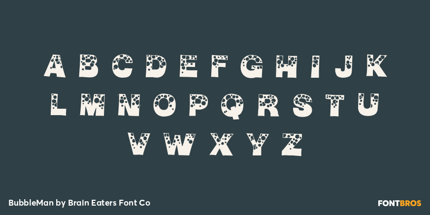 BubbleMan Font Poster #3