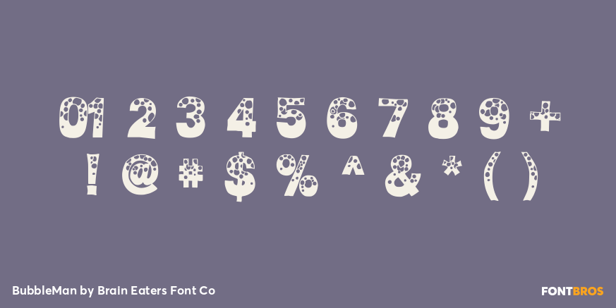 BubbleMan Font Poster #4