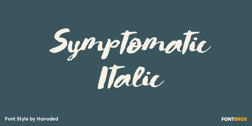 Symptomatic Italic Font Poster #1