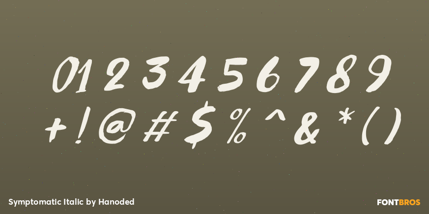 Symptomatic Italic Font Poster #4