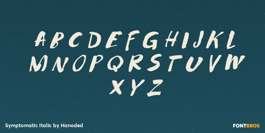 Symptomatic Italic Font Poster #2