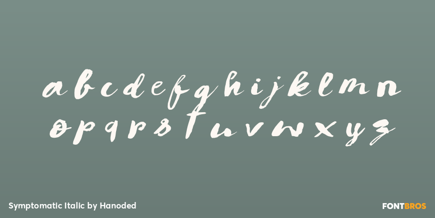 Symptomatic Italic Font Poster #3