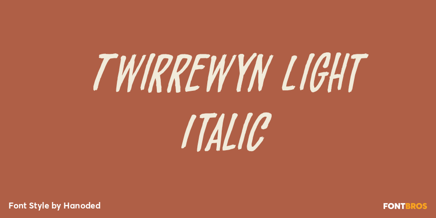 Twirrewyn Light Italic Font Poster #1