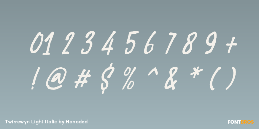 Twirrewyn Light Italic Font Poster #4