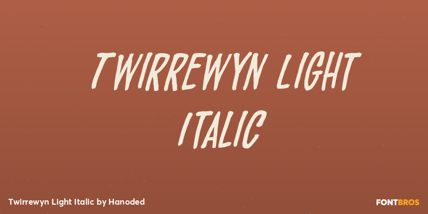 Twirrewyn Light Italic Font Poster #1