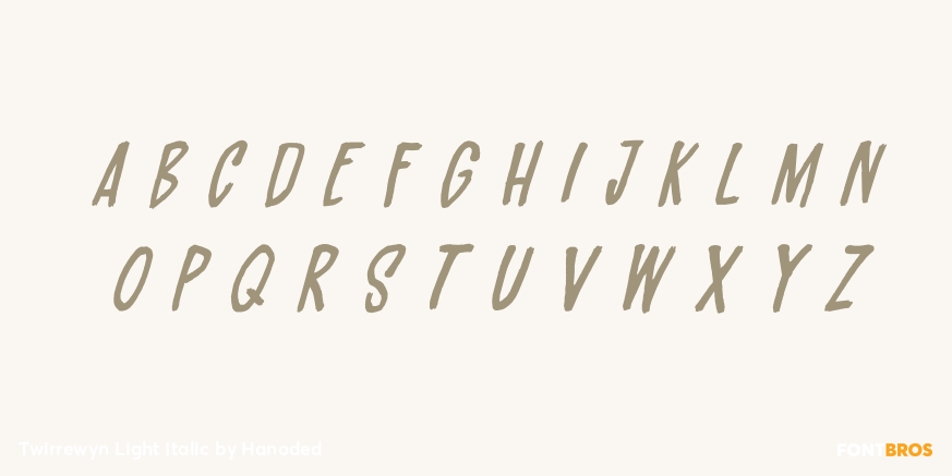 Twirrewyn Light Italic Font Poster #2