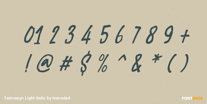 Twirrewyn Light Italic Font Poster #4