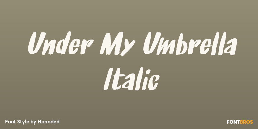 Under My Umbrella Italic Font Poster #1