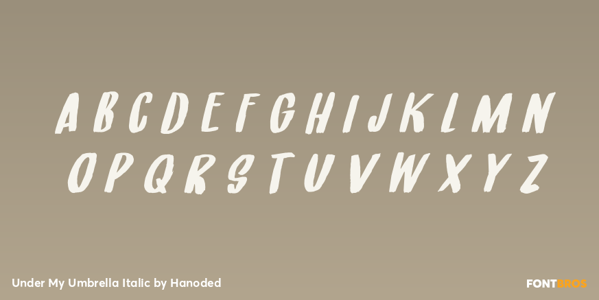 Under My Umbrella Italic Font Poster #2