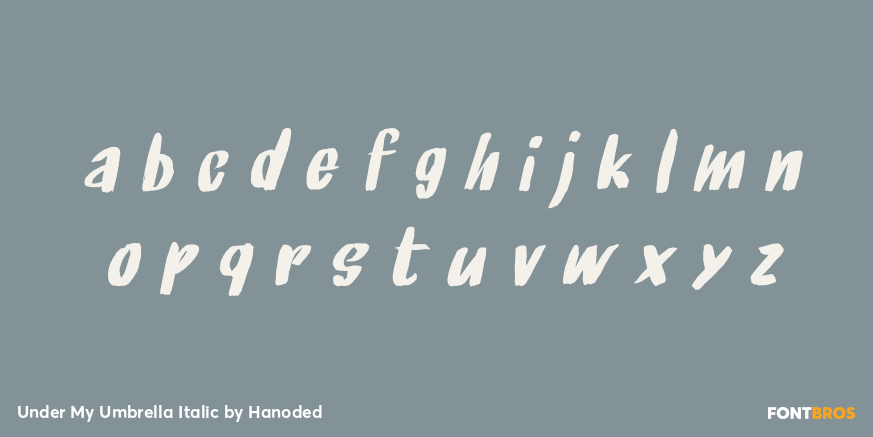 Under My Umbrella Italic Font Poster #3