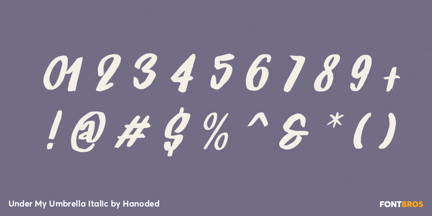 Under My Umbrella Italic Font Poster #4