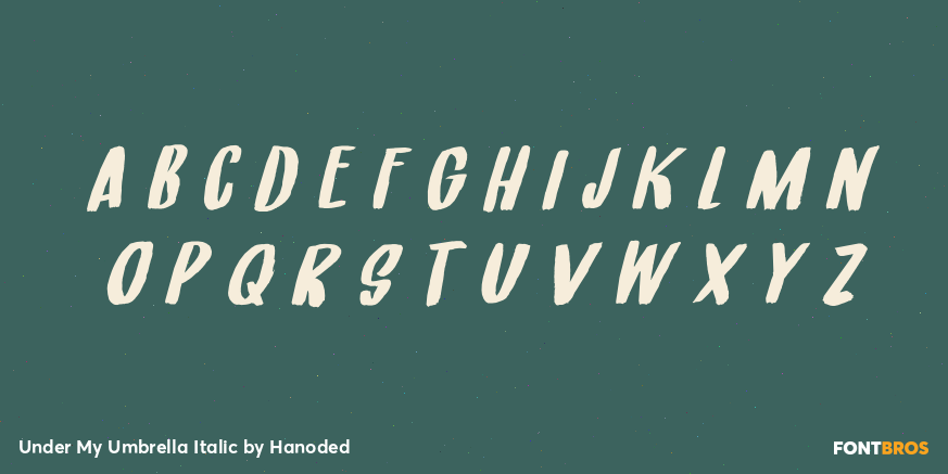 Under My Umbrella Italic Font Poster #2