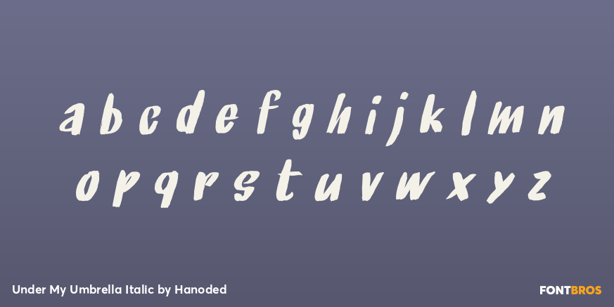 Under My Umbrella Italic Font Poster #3