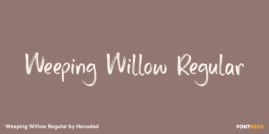 Weeping Willow Regular Font Poster #1