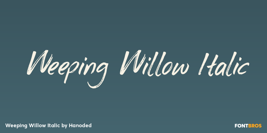 Weeping Willow Italic Font Poster #1