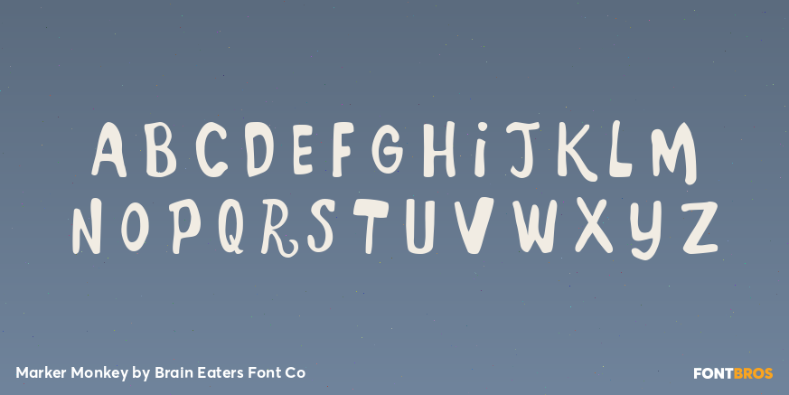 Marker Monkey Font Poster #2