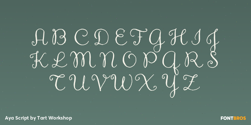 Aya Script Font Poster #2