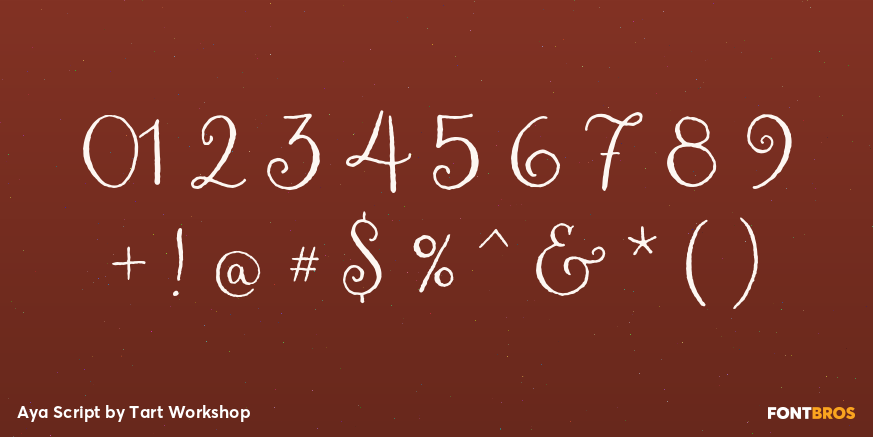 Aya Script Font Poster #4