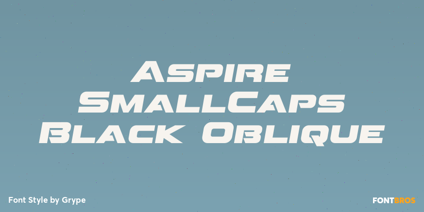 Aspire SmallCaps Black Oblique Font Poster #1