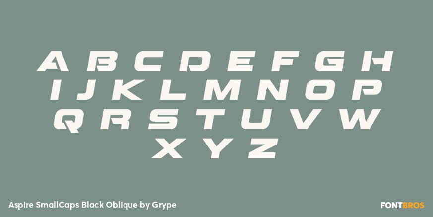 Aspire SmallCaps Black Oblique Font Poster #2