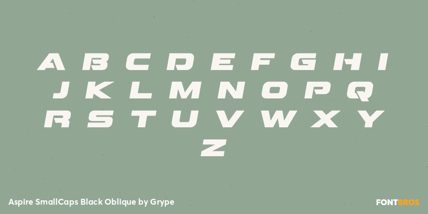 Aspire SmallCaps Black Oblique Font Poster #3