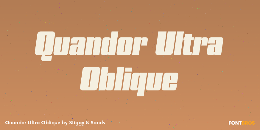 Quandor Ultra Oblique Font Poster #1