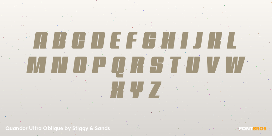 Quandor Ultra Oblique Font Poster #2