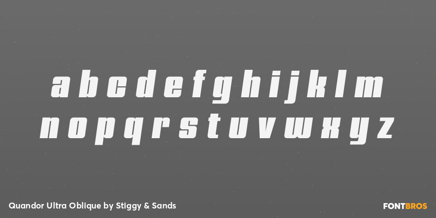 Quandor Ultra Oblique Font Poster #3