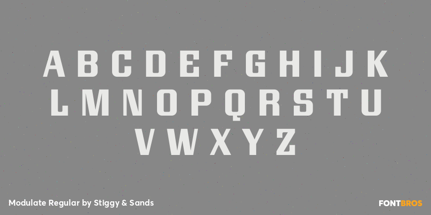 Modulate Regular Font Poster #1