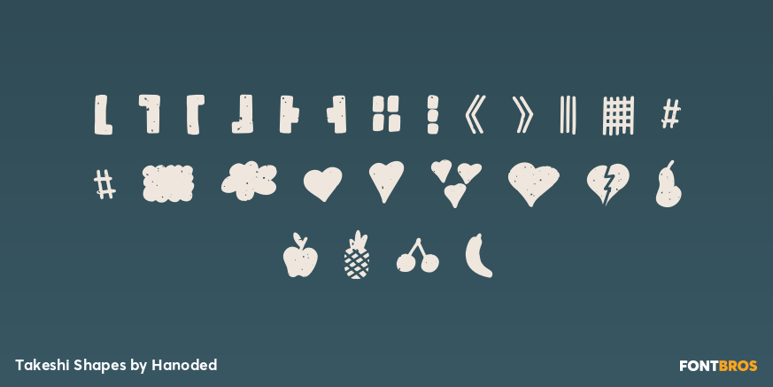 Takeshi Shapes Font Poster #2