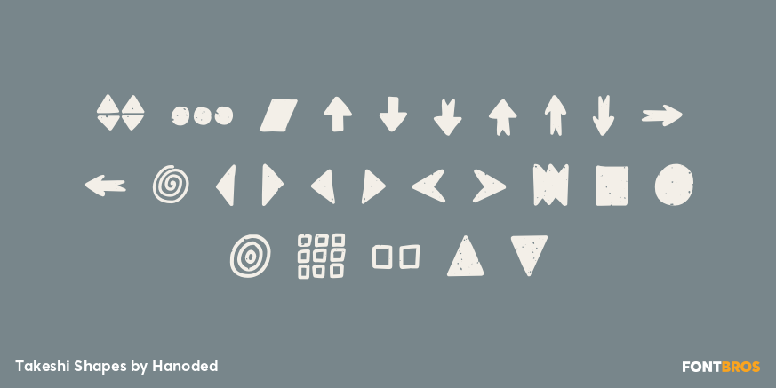 Takeshi Shapes Font Poster #3