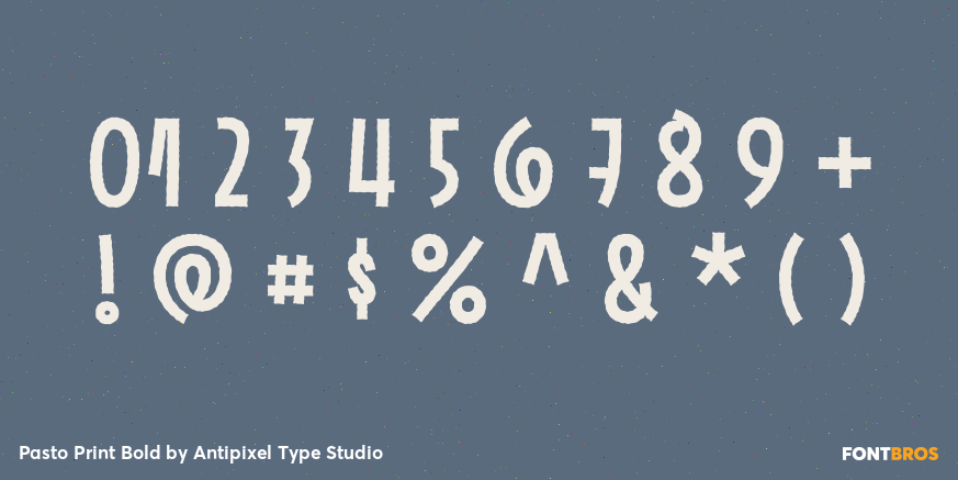Pasto Print Bold Font Poster #1