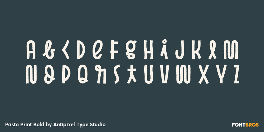 Pasto Print Bold Font Poster #1