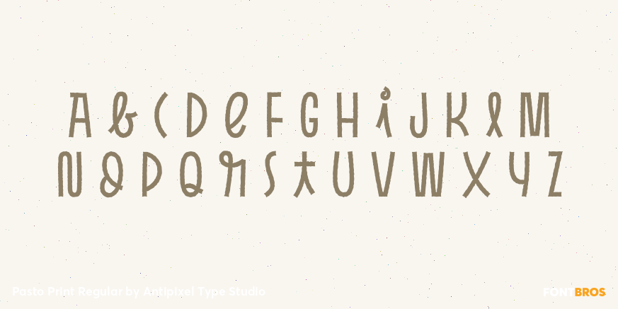 Pasto Print Regular Font Poster #2