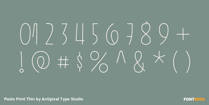Pasto Print Thin Font Poster #1