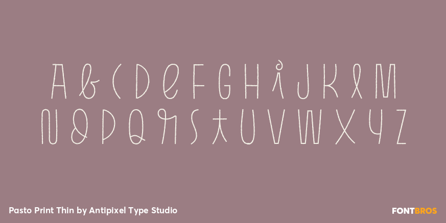 Pasto Print Thin Font Poster #2