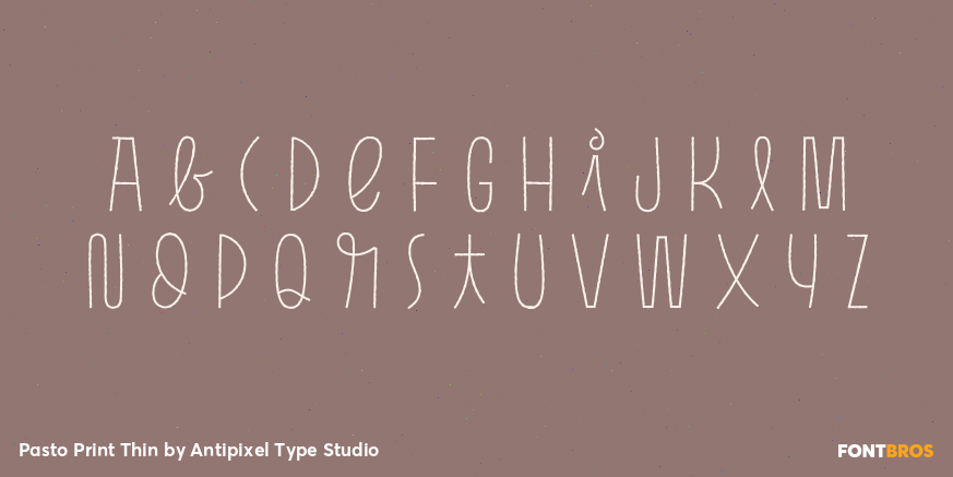 Pasto Print Thin Font Poster #1