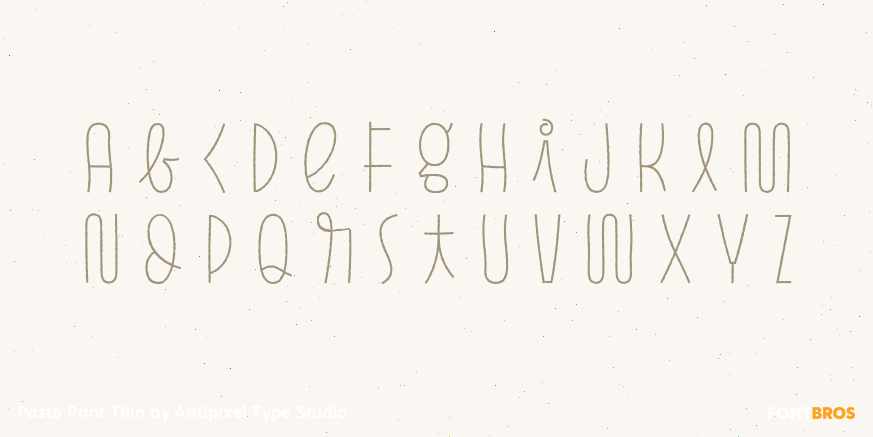 Pasto Print Thin Font Poster #1
