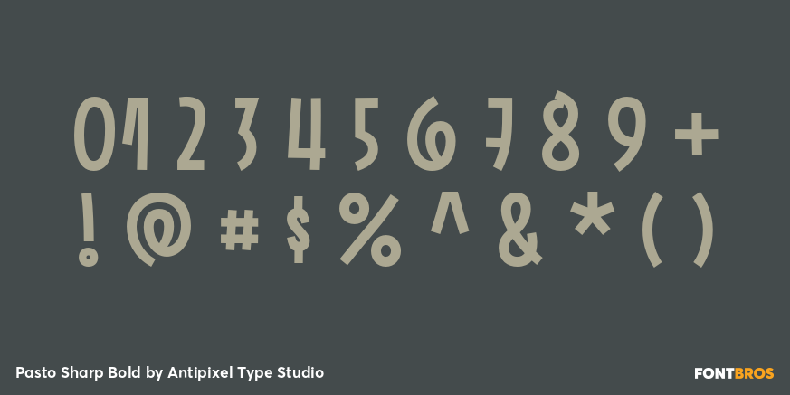 Pasto Sharp Bold Font Poster #1