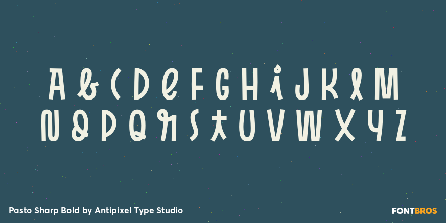 Pasto Sharp Bold Font Poster #2