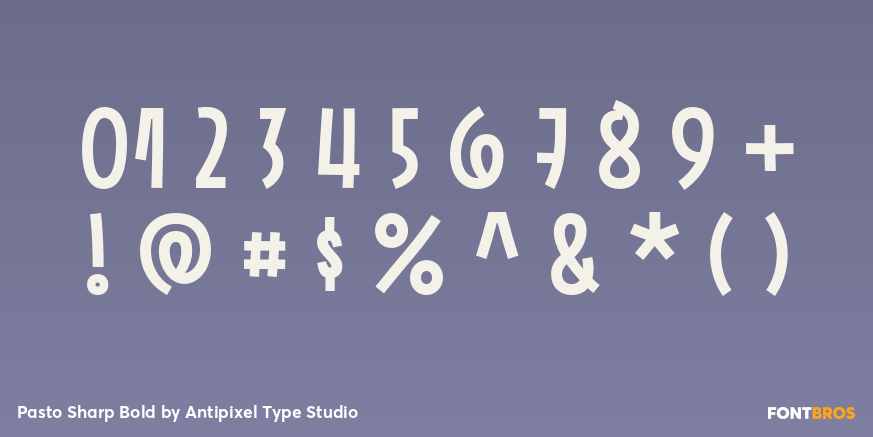 Pasto Sharp Bold Font Poster #4