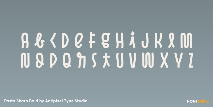 Pasto Sharp Bold Font Poster #1
