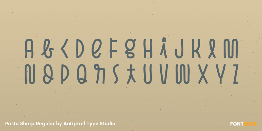 Pasto Sharp Regular Font Poster #3
